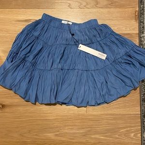 Blue tiered skirt